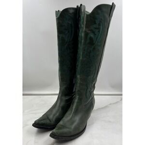 Lane Smokeshow ? Western Boot Dark Green Black Tall Womens Size 11